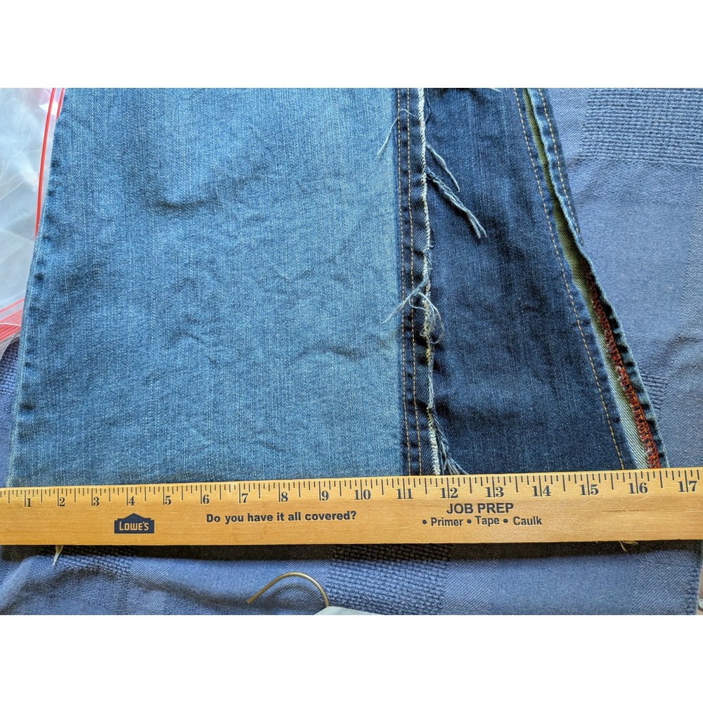 Peace Love World Wide Leg Jeans 0 Boho Distressed Streetwear Frayed Edgy Hippie - Picture 12 of 13